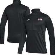 adidas Men's adidas Black Mississippi State Bulldogs 2023 Sideline AEROREADY Half-Zip Top