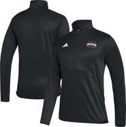 adidas Men's adidas Black Mississippi State Bulldogs 2023 Sideline AEROREADY Half-Zip Top