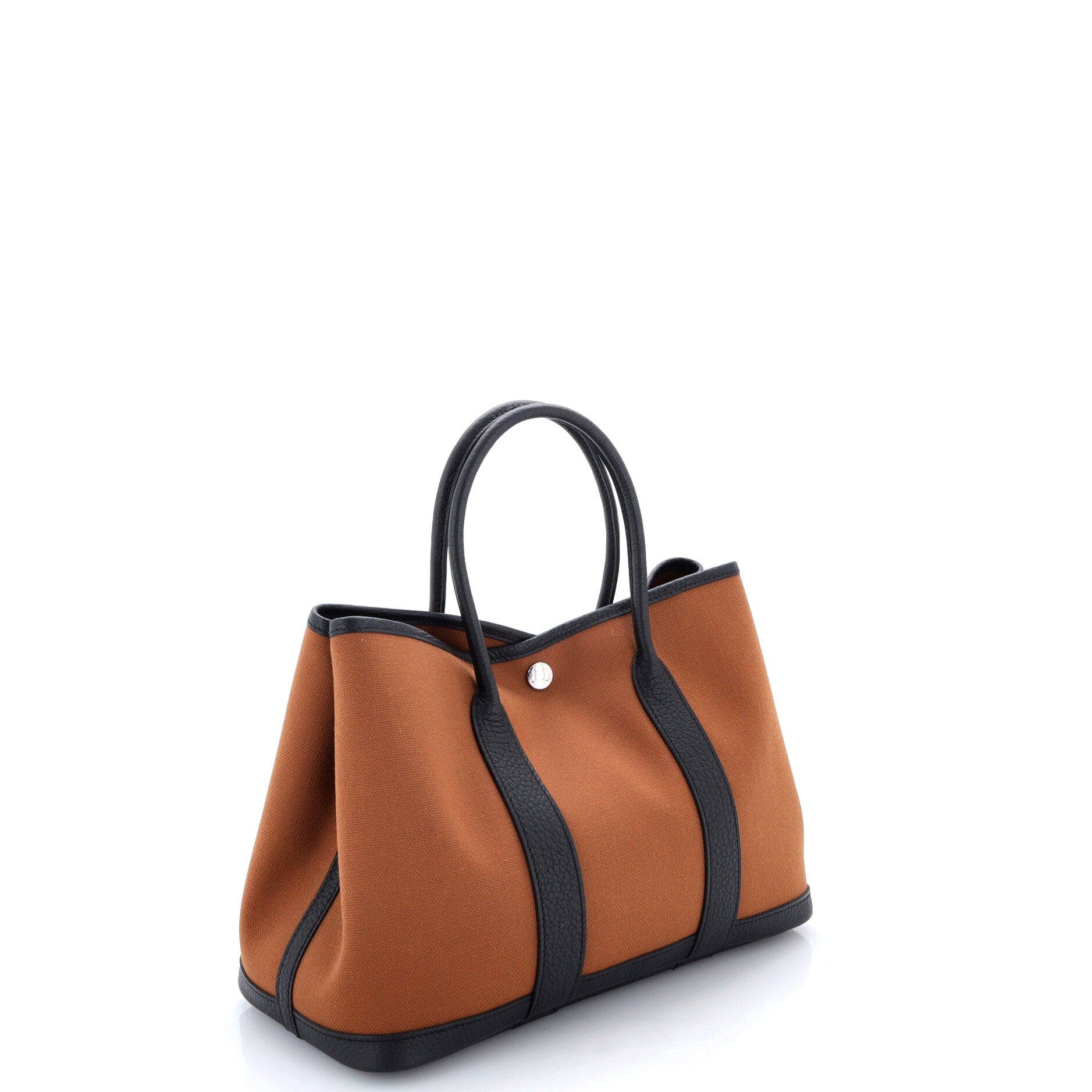 Garden Party Tote Toile and Leather 30, Alternate, color, Brown