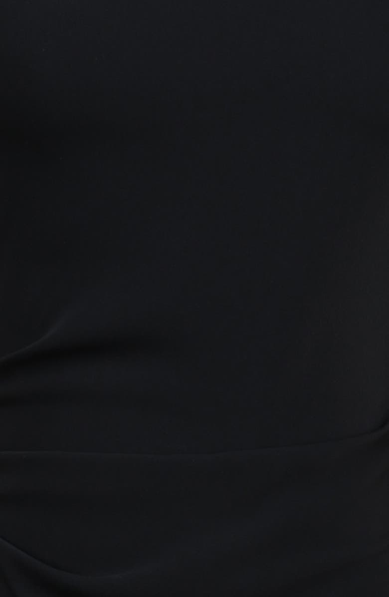 HOUSE OF CB Keoni Asymmetric Neck Gown, Alternate, color, Black