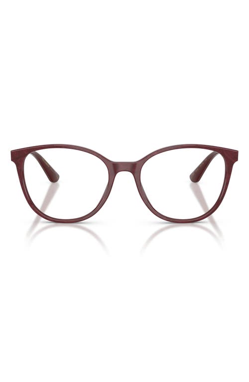 Dolce & Gabbana Dolce&gabbana 54mm Butterfly Optical Glasses In Lace Bordeaux/yellow Gold