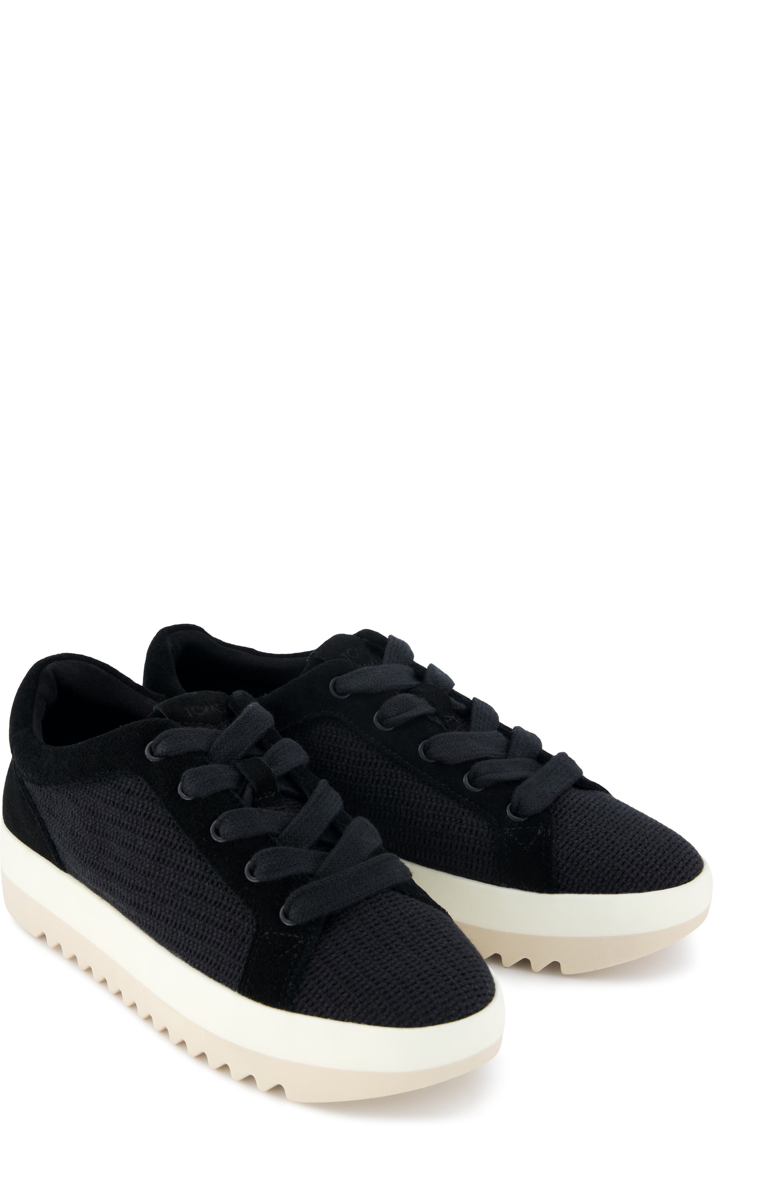 TOMS Rea Platform Sneaker, Alternate, color, Black
