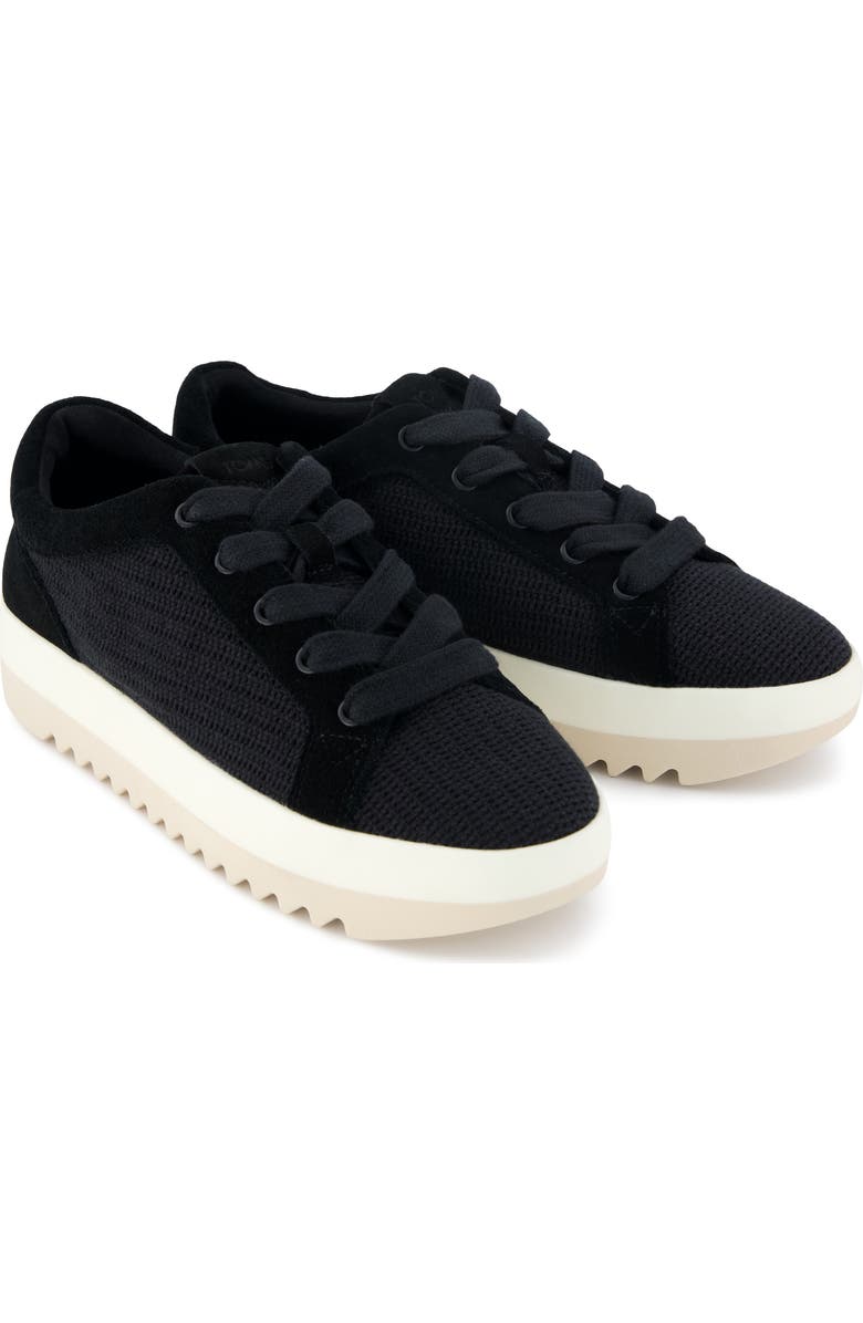 TOMS Rea Platform Sneaker, Alternate, color, Black