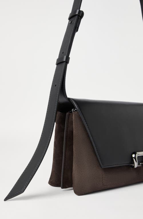 Brunello Cucinelli Suede And Leather Sartorial Cross-body Bag