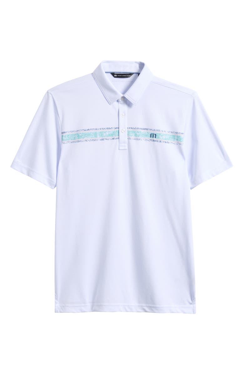 TravisMathew All Day Drift Chest Stripe Polo, Alternate, color, White
