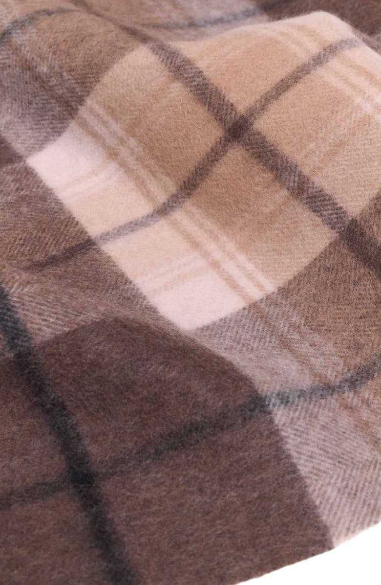 maje Wool check scarf, Alternate, color, Big Brown Check