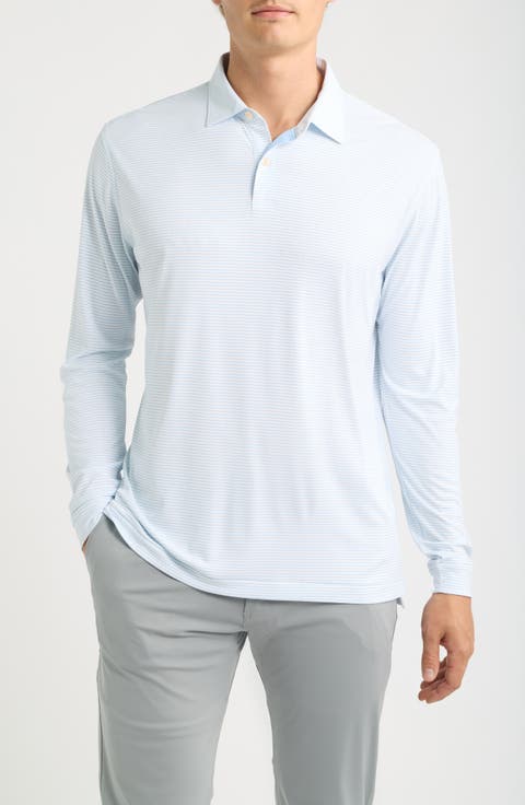 Featherweight Park Stripe Long Sleeve Performance Polo