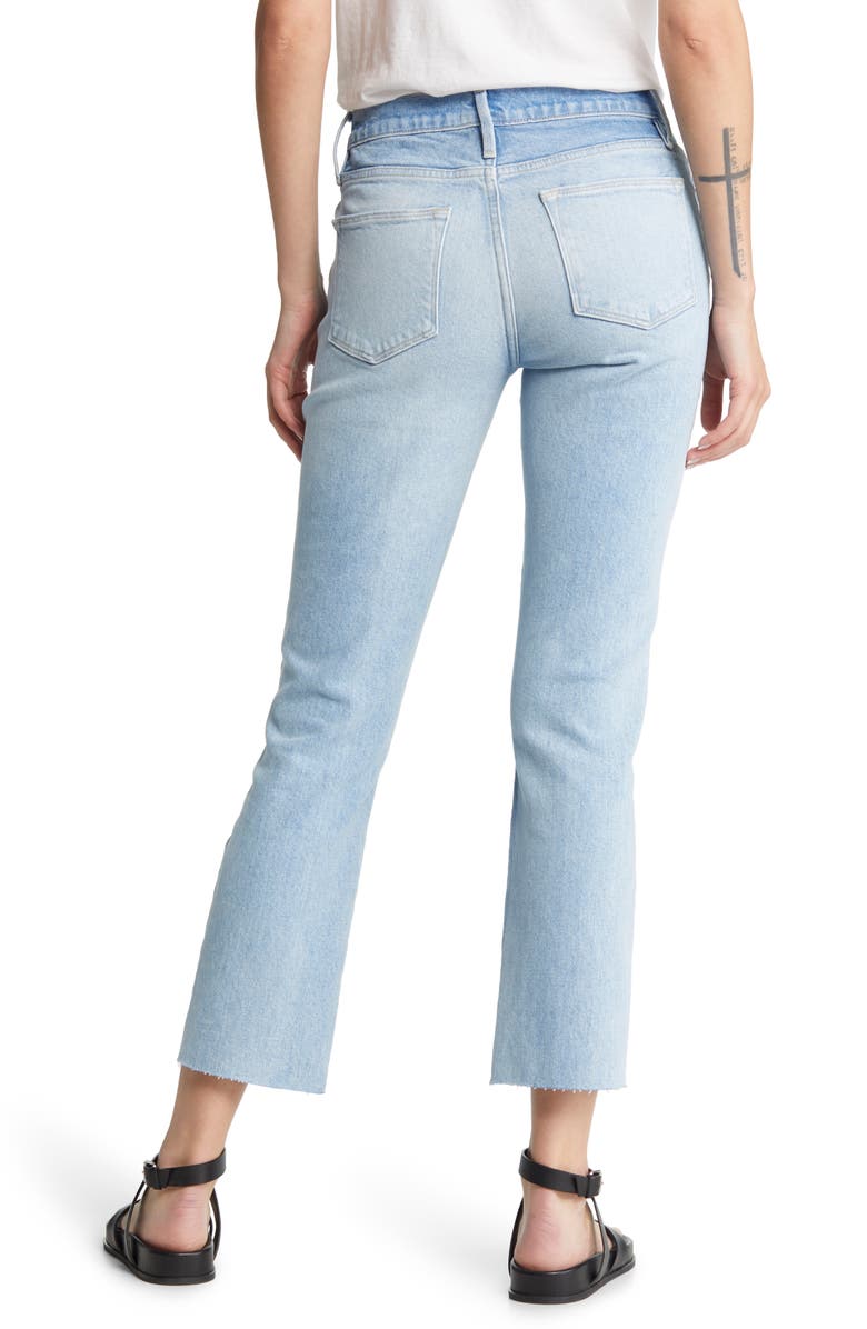 FRAME Le High Waist Raw Hem Straight Leg Jeans, Alternate, color, Kerwin