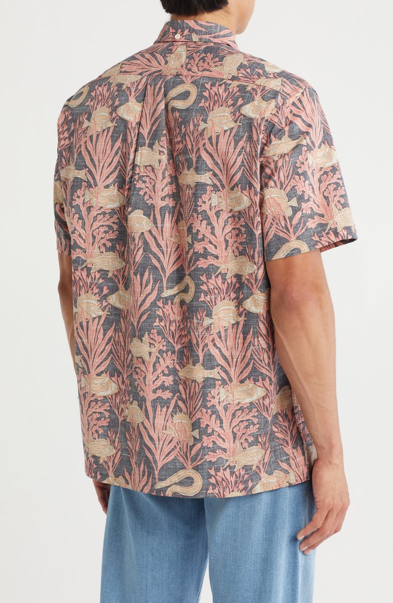 Reyn Spooner Aloha Kai Classic Fit Short Sleeve Button-Down Shirt, Alternate, color, Nightshade