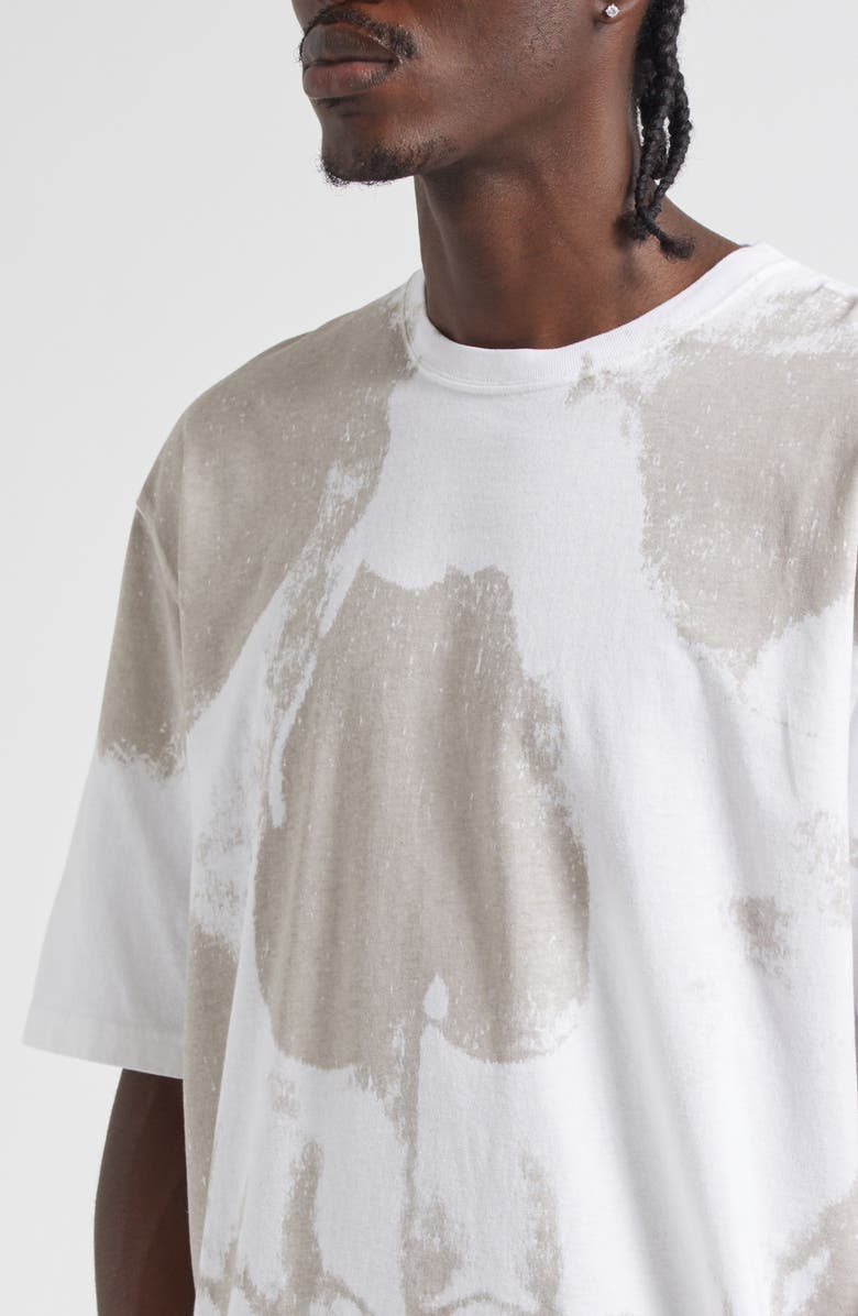 McQueen Skull Print Graphic T-Shirt, Alternate, color, White/ Stone