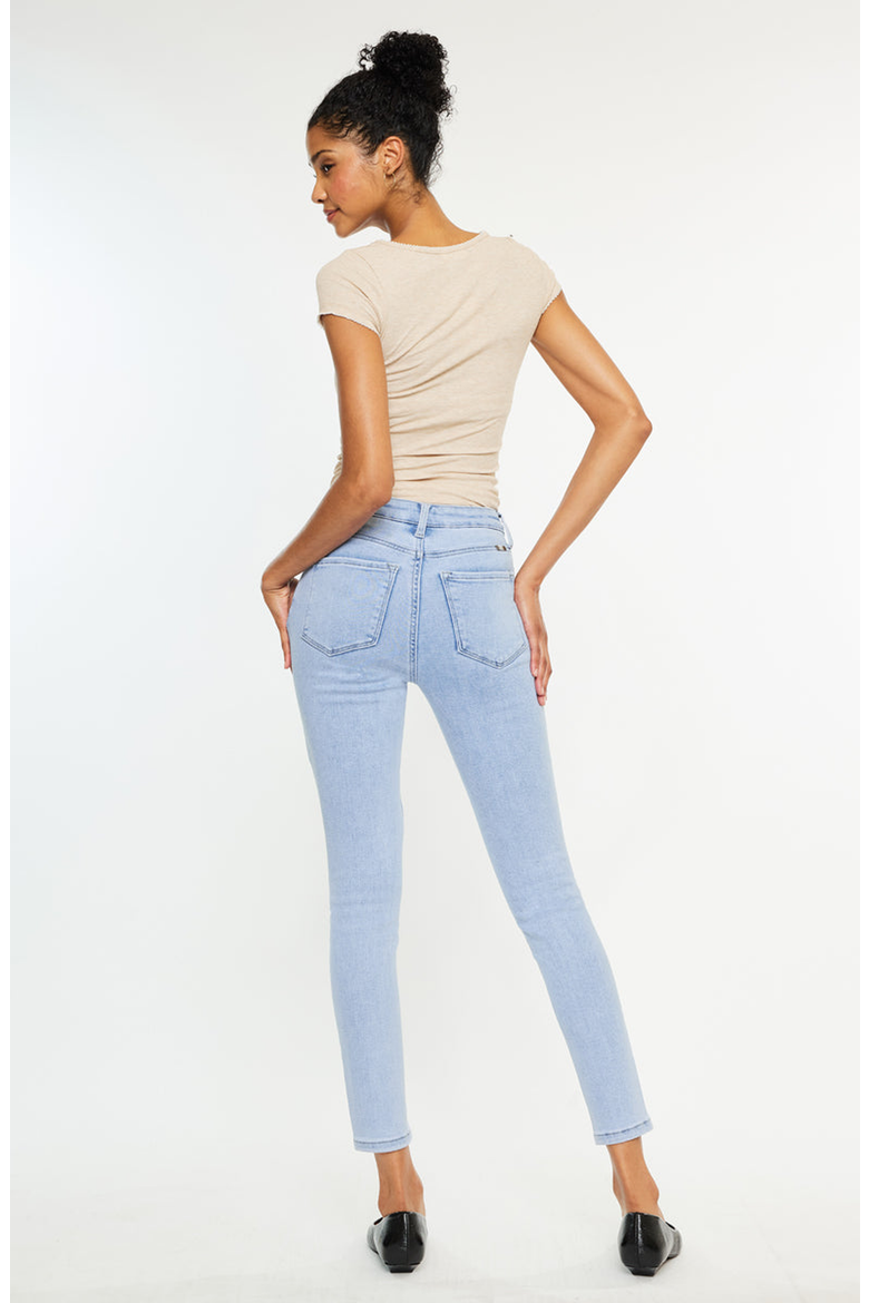 Bev High Rise Ankle Skinny Jeans, Alternate, color, Light Wash