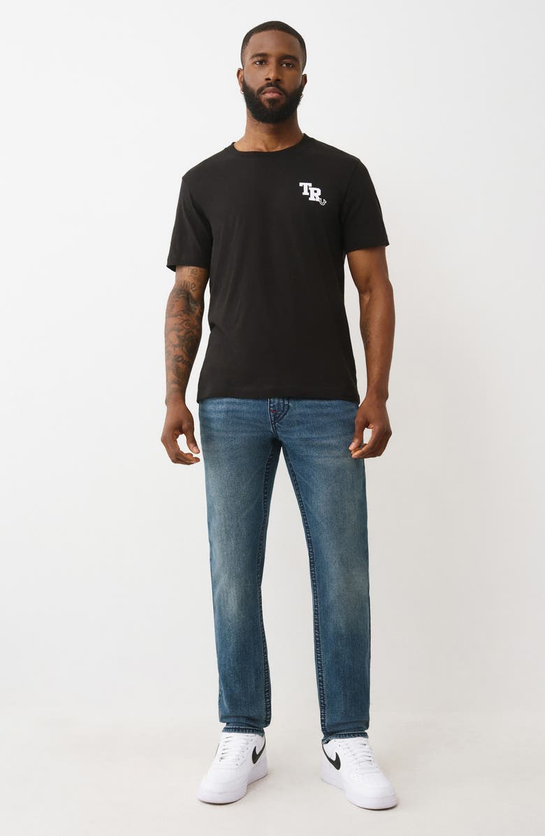 True Religion Gono Big T Flap Pocket Slim Leg Jeans, Alternate, color, Light Autumn Walk Wash