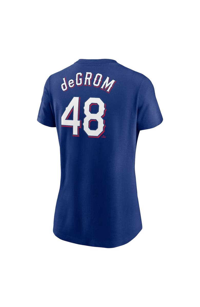 Nike Women's Nike Jacob deGrom Royal Texas Rangers 2023 Name & Number T-Shirt, Alternate, color, 