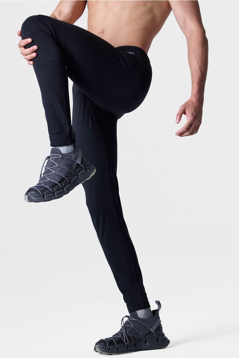 Tech Merino Base Layer Slim Fit Jogger, Alternate, color, Black
