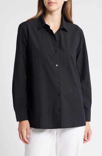 Classic Collar Easy Organic Cotton Button-Up Shirt