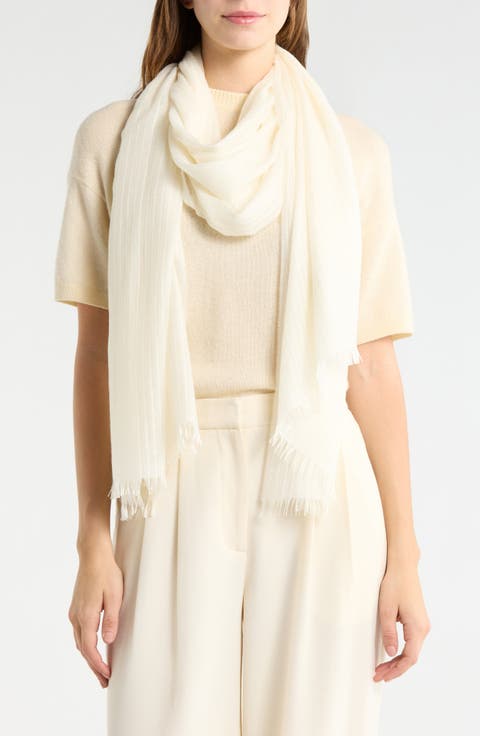 Striped Silk & Cashmere Scarf