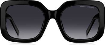 53mm Gradient Polarized Square Sunglasses
