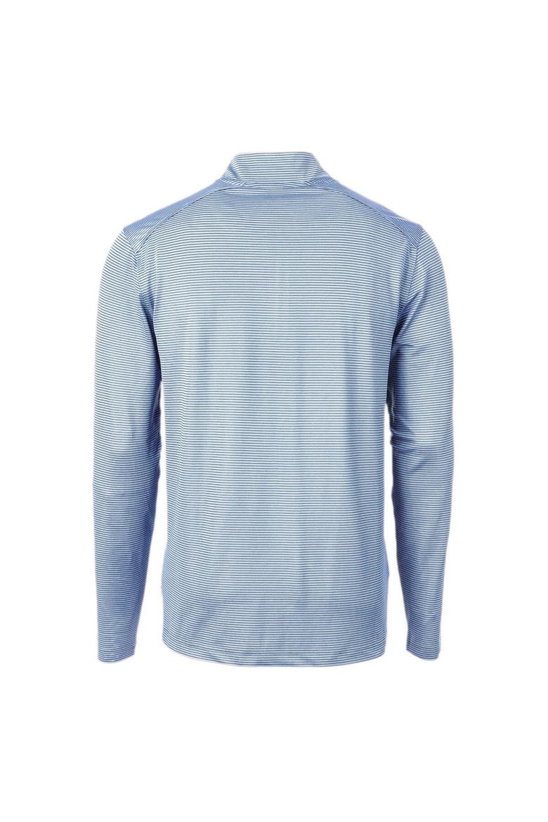Men's Cutter & Buck Light Blue/Navy St. Louis Cardinals Virtue Eco Pique Micro Stripe Recycled Quarter-Zip Pullover Top, Alternate, color, Light Blue