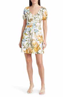 Favorite Daughter The Beloved Floral Stretch Cotton Minidress