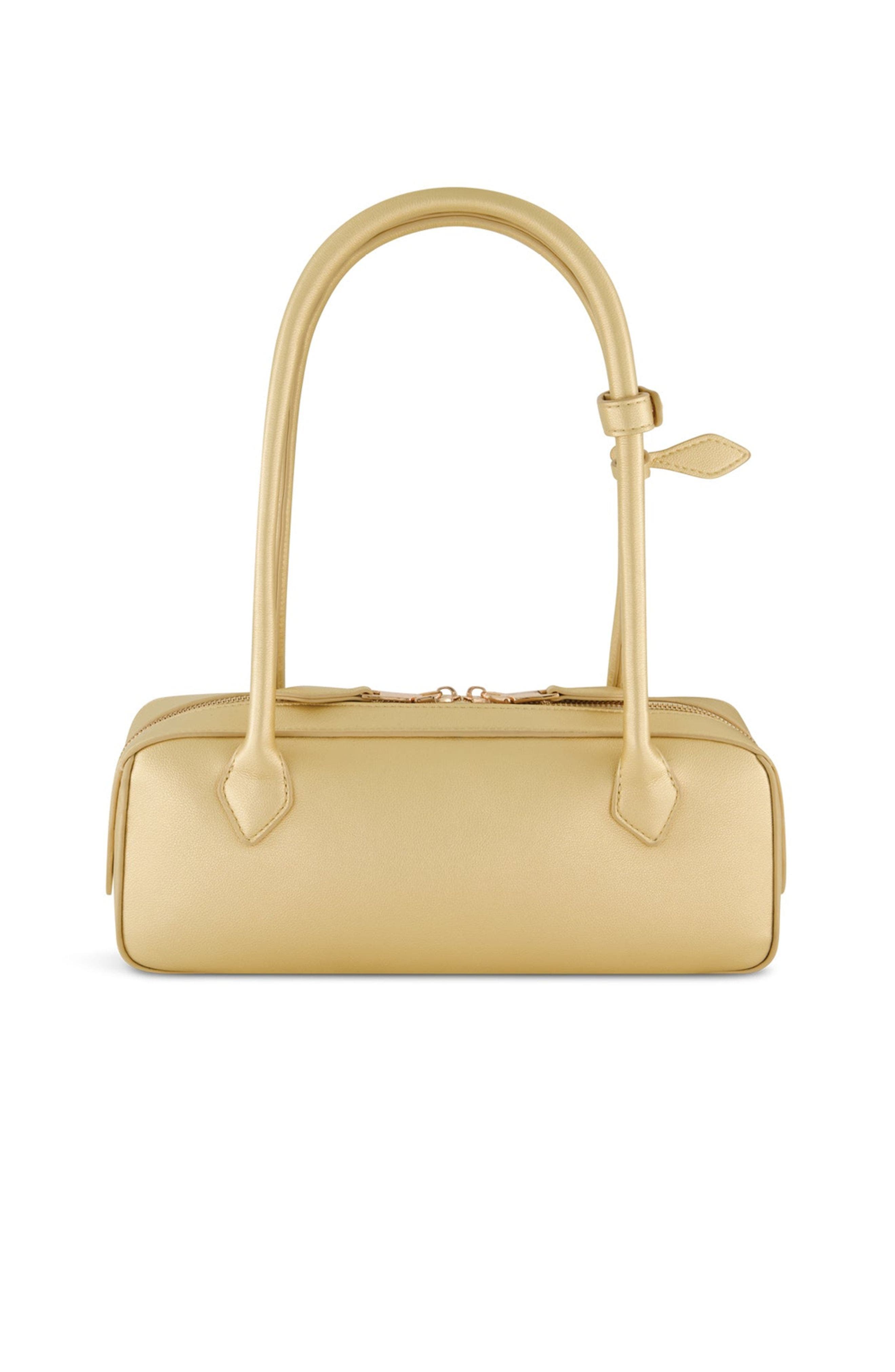 The Noli Shop Reese Metallic Leather Bag, Alternate, color, Gold