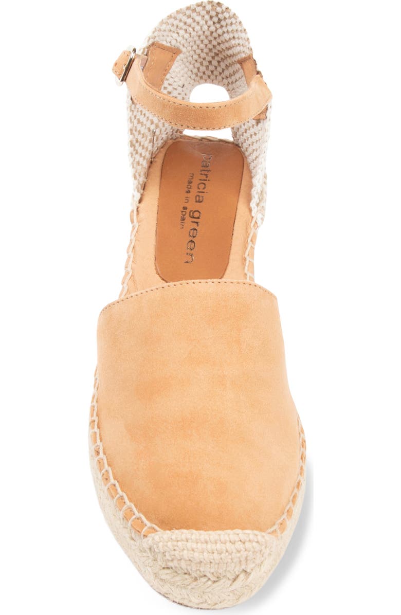 patricia green Sahara Ankle Strap Espadrille Wedge, Alternate, color, Tan Suede