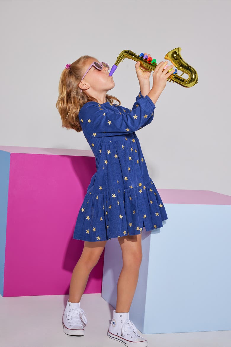 Kids' Corduroy Western Dress, Alternate, color, Shoot for the Stars