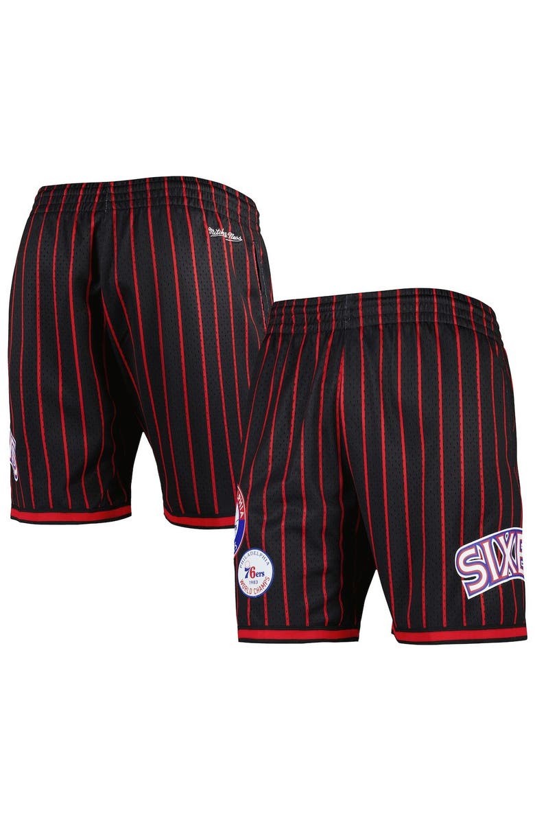 Mitchell & Ness Men's Mitchell & Ness Black Philadelphia 76ers City Collection Heritage Mesh Shorts, Alternate, color, 