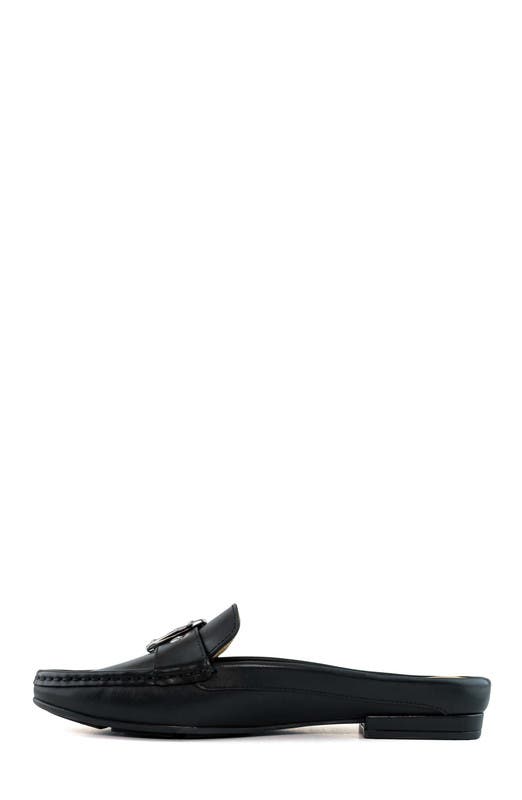 Marc Joseph New York Barbara St Leather Buckle Mule, Alternate, color, Black Napa