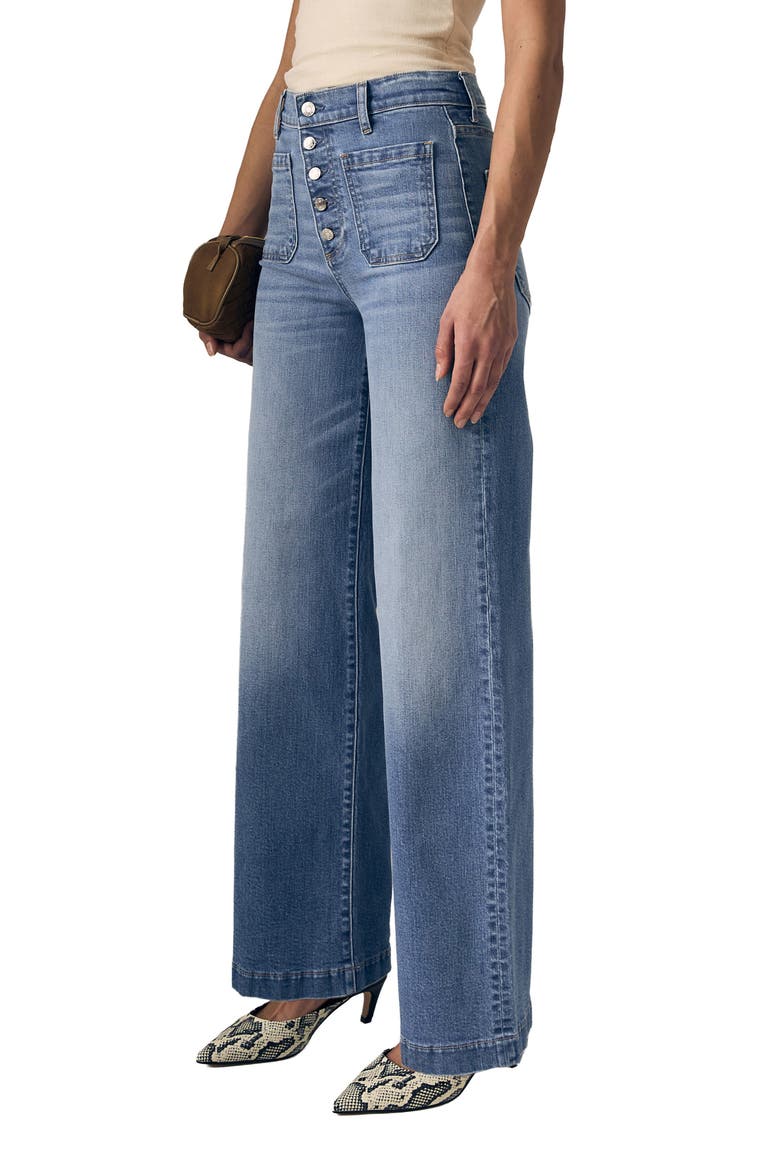 Georgia Patch Pocket Wide Leg Jeans, Alternate, color, HIDDEN GEM
