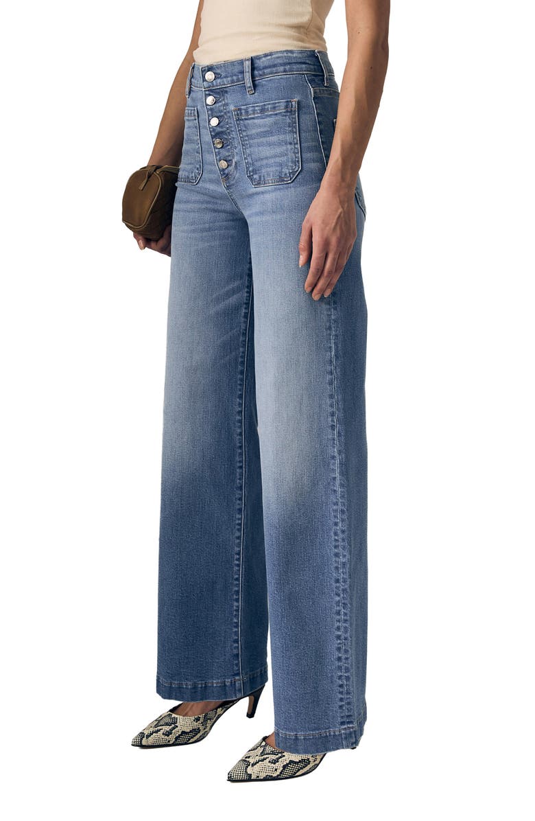 LE JEAN Georgia Patch Pocket Wide Leg Jeans, Alternate, color, Hidden Gem