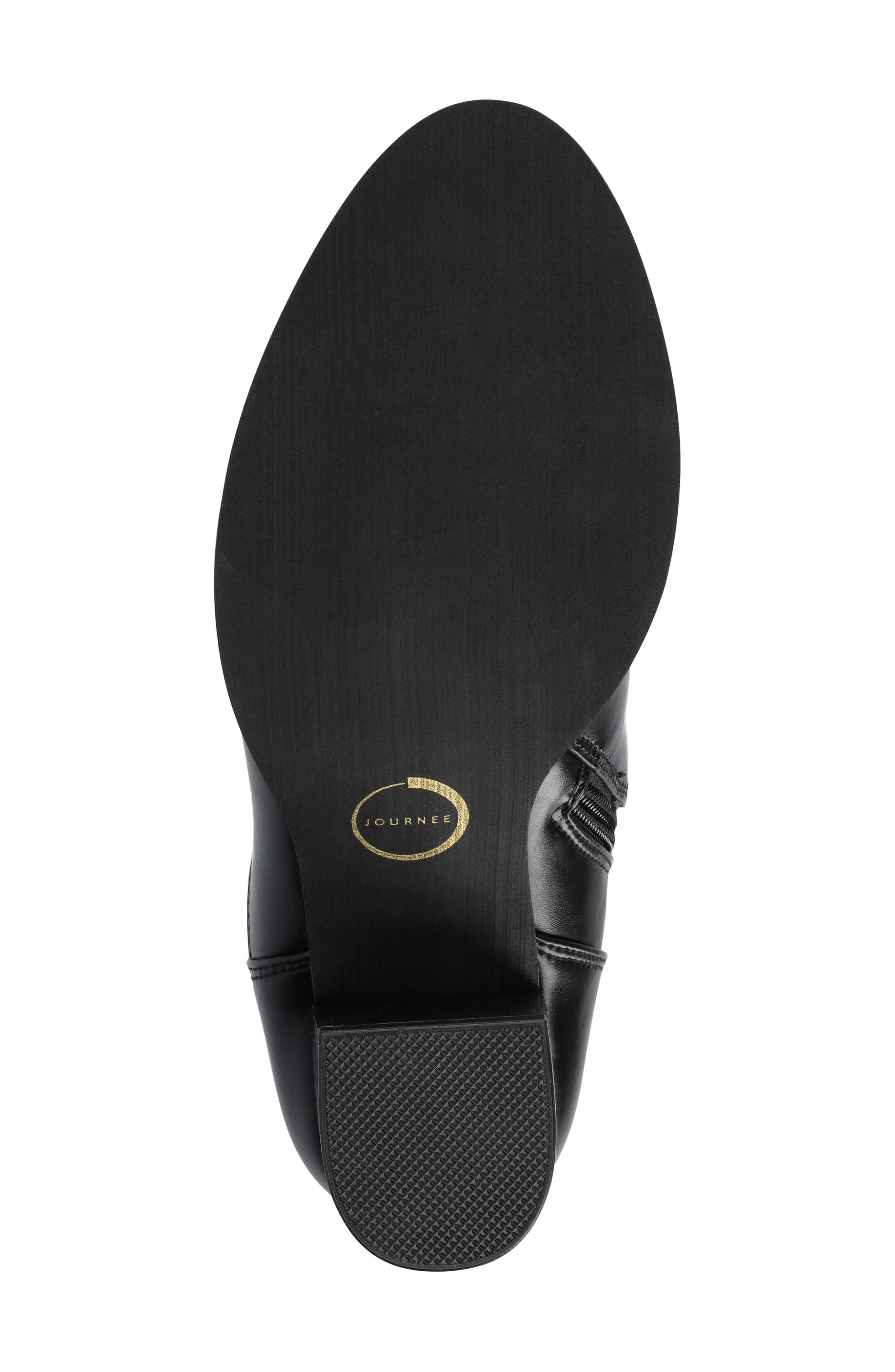 Journee Collection JOURNEE Kaison Ruched Tall Boot - Extra Wide Calf, Alternate, color, Black Pu