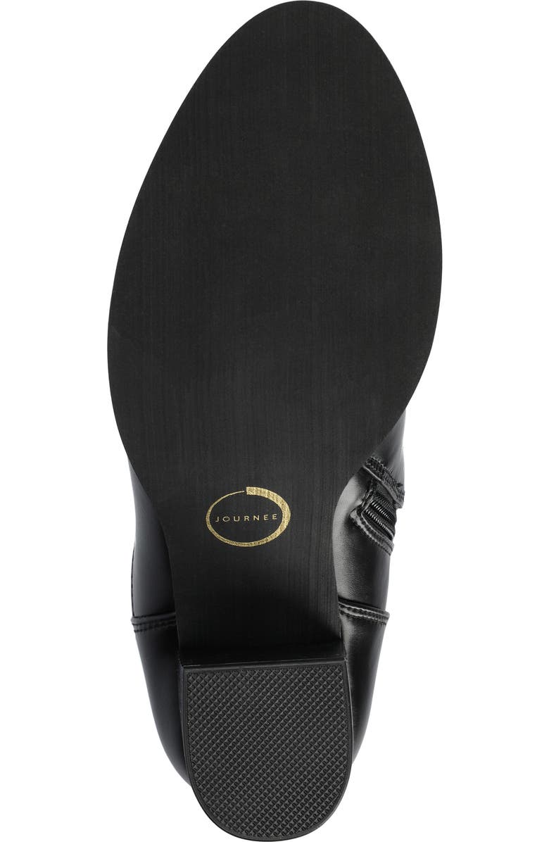 Journee Collection JOURNEE Kaison Ruched Tall Boot - Extra Wide Calf, Alternate, color, Black Pu