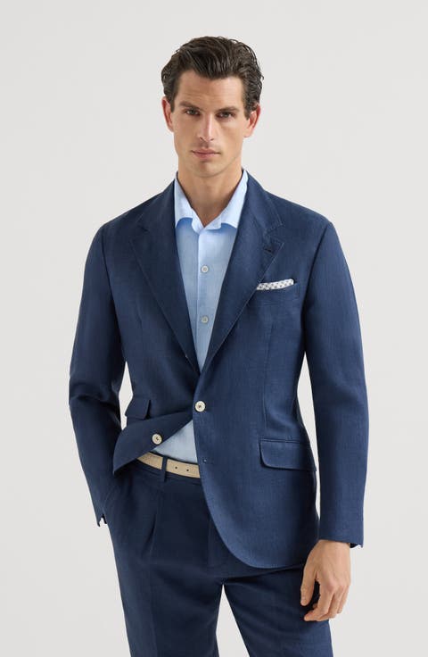 Linen deconstructed blazer