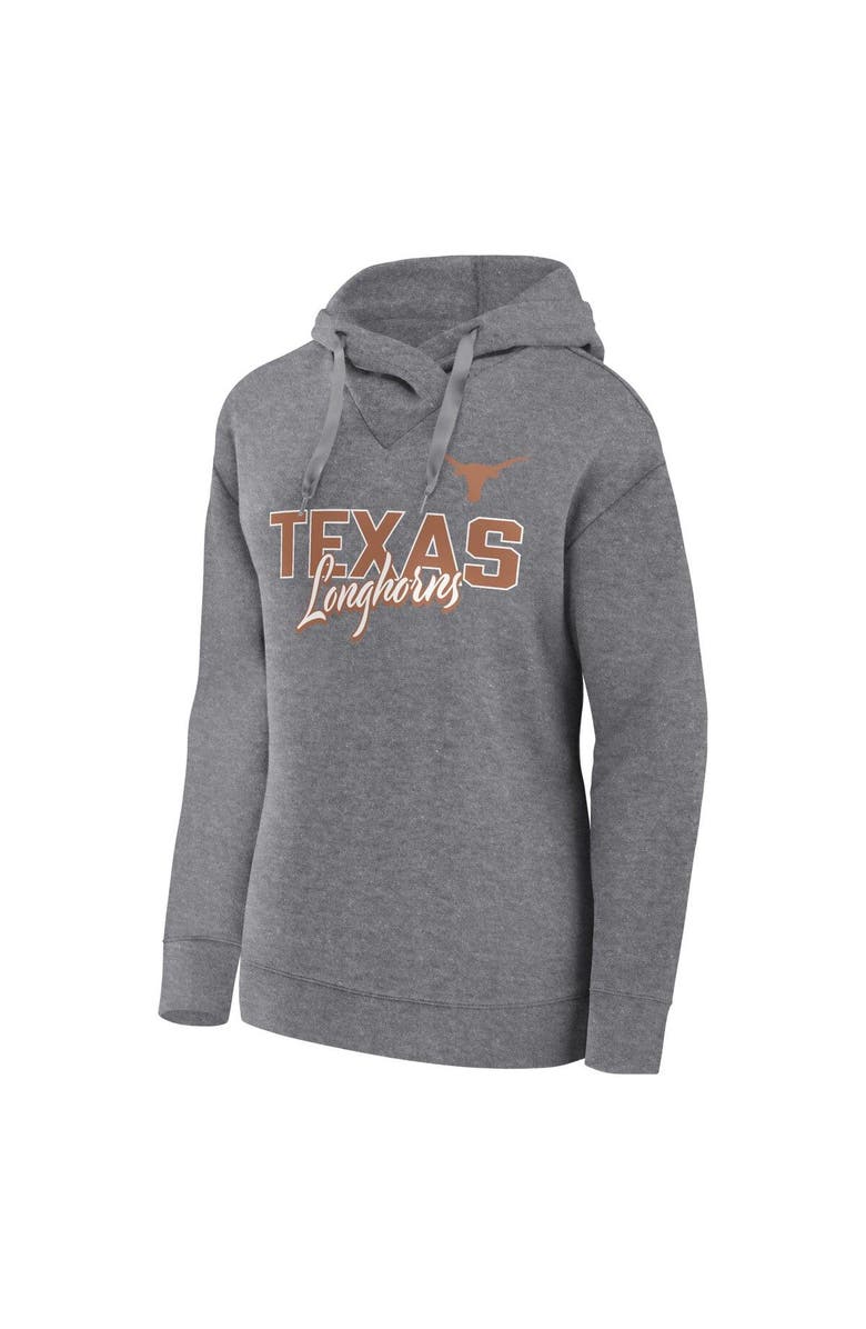 FANATICS Women's Fanatics Branded Heather Gray Texas Longhorns Script Favorite Pullover Hoodie, Alternate, color, Heather Gray
