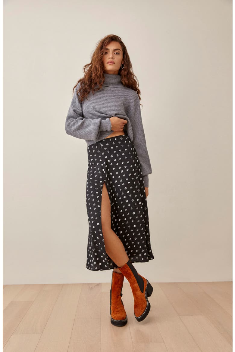 Zoe Side Slit Midi Skirt, Alternate, color, ELIZA