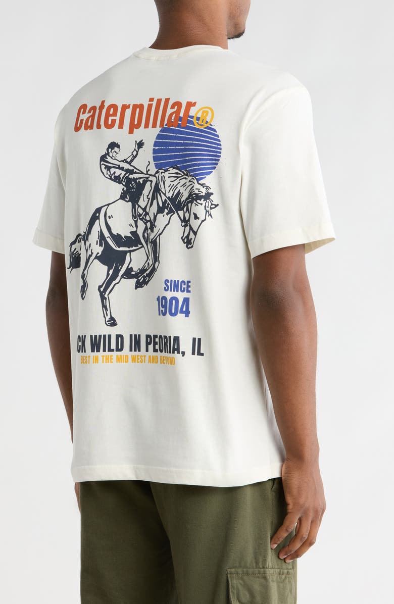 CAT WWR Relaxed Fit Buck Wild Graphic T-Shirt, Alternate, color, Vanilla
