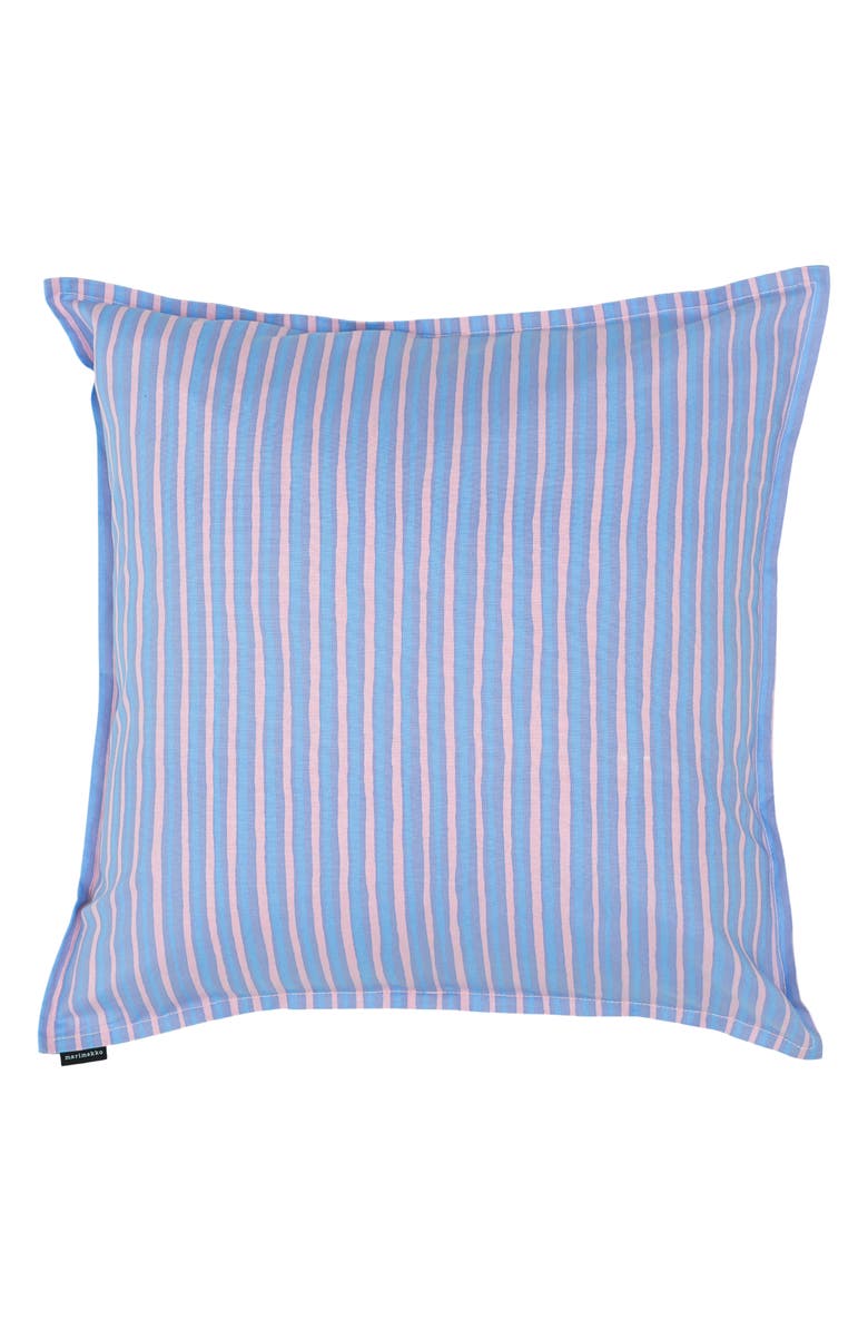 Marimekko Piccolo Stripe Cotton Pillow Cover, Alternate, color, Pink