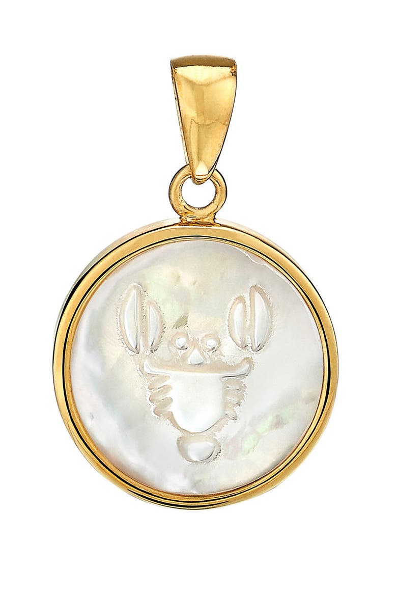 Zodiac Mother-of-Pearl Charm, Main, color, CANCER