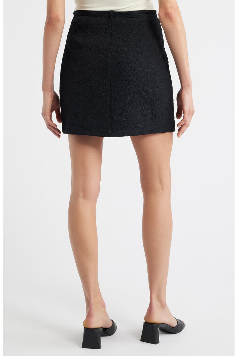 Tie Wrap Miniskirt, Alternate, color, METEORITE