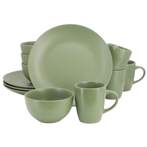 Everyday Plus 12 Piece Round Stoneware Dinnerware Set