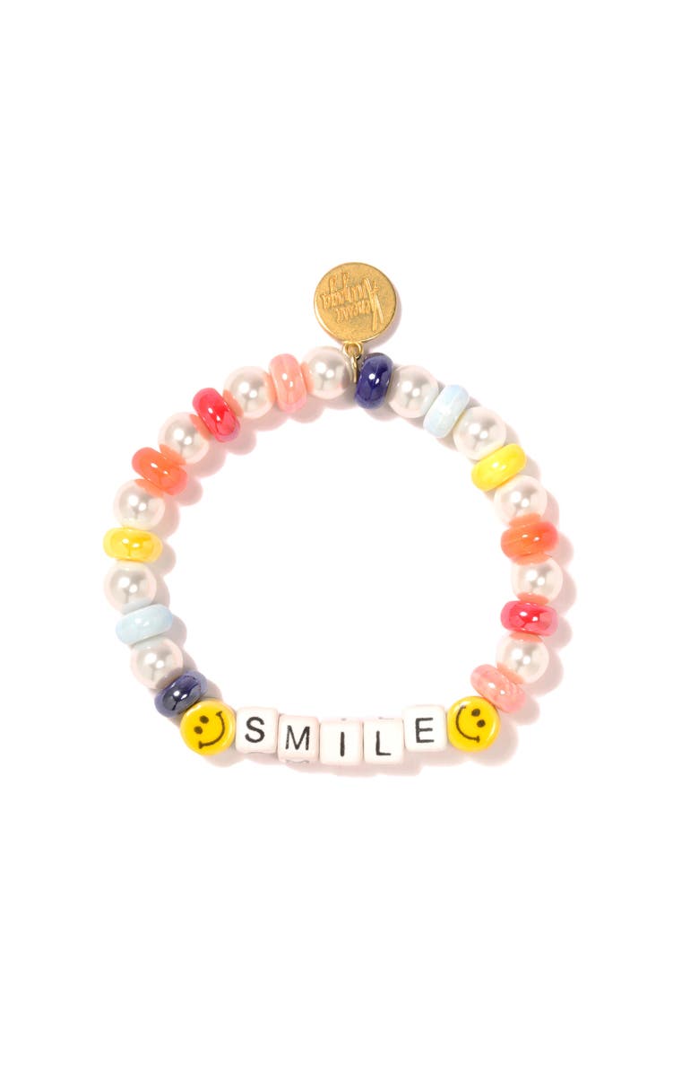 Venessa Arizaga Happy Smile Pearl Bracelet, Main, color, White