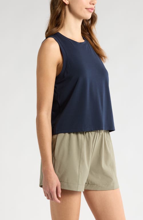 Zella Breathe Active Tank In Navy Sapphire