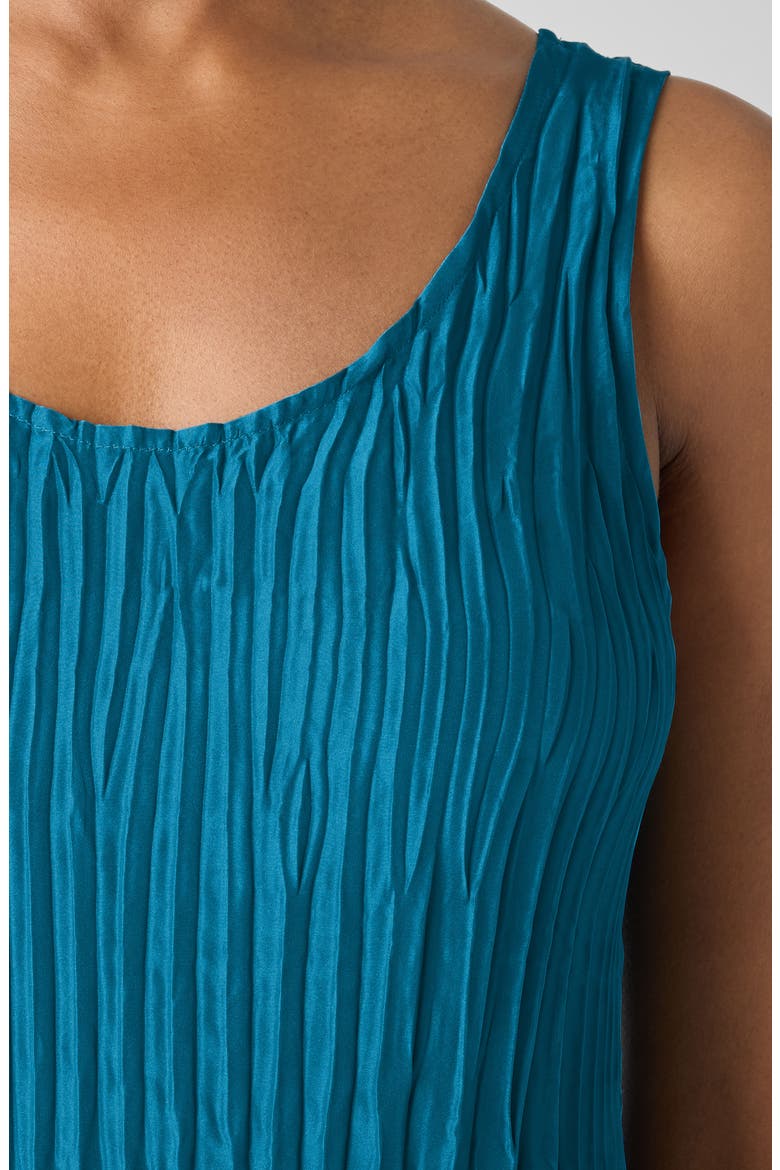 Tiered Pleated Silk Midi Dress, Alternate, color, DRGFY