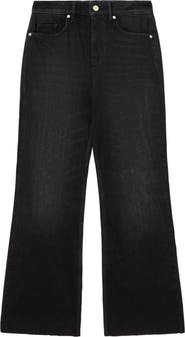 AllSaints Ember Relaxed Raw Hem Flare Jeans