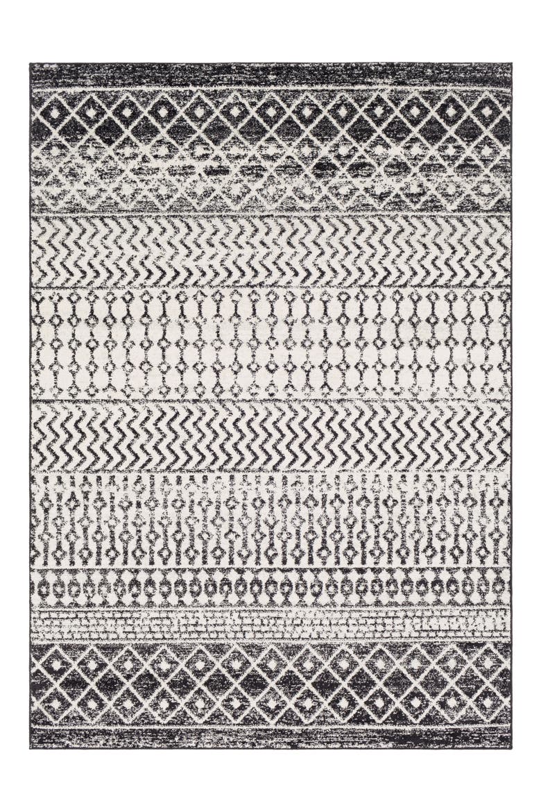 Elaziz Area Rug, Main, color, BLACK