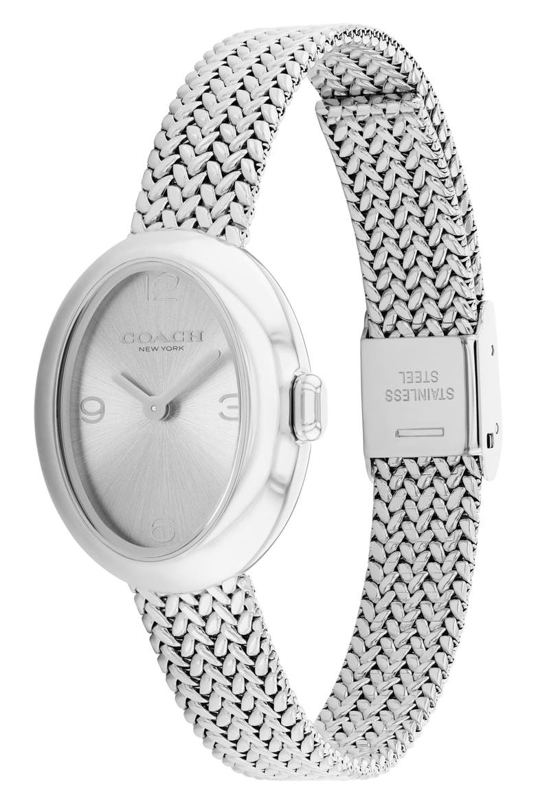 Sammy Mesh Strap Watch, 22.5mm, Alternate, color, SILVER