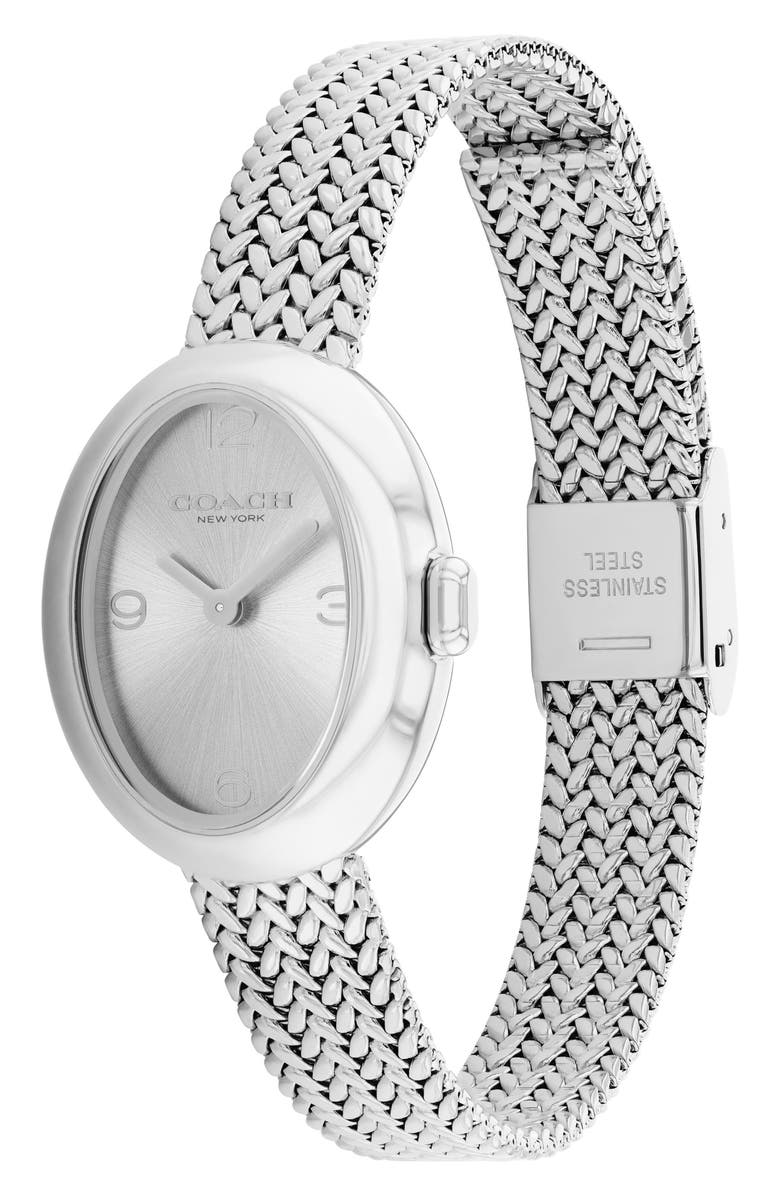 COACH Sammy Mesh Strap Watch, 22.5mm, Alternate, color, Silver