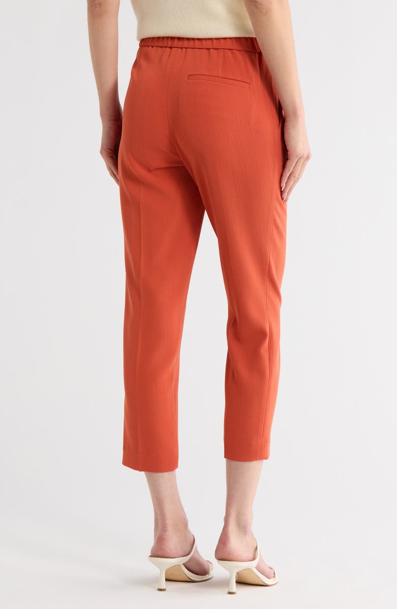 Theory Treeca Admiral Pull-On Crop Pants, Alternate, color, Dark Coral