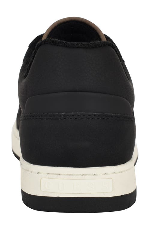 Guess Men's Tolyo Perf Toe Fashion Lace Up Sneakers In Black/taupe