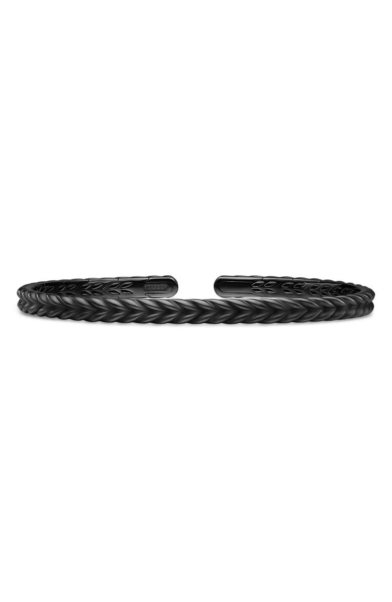 David Yurman Chevron Flex Bracelet in Black Titanium, 5mm, Main, color, Alternative Material
